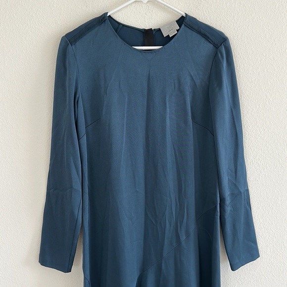 Jason Wu Grey Crew Neck Midi Satin Dress - Picture 3 of 9